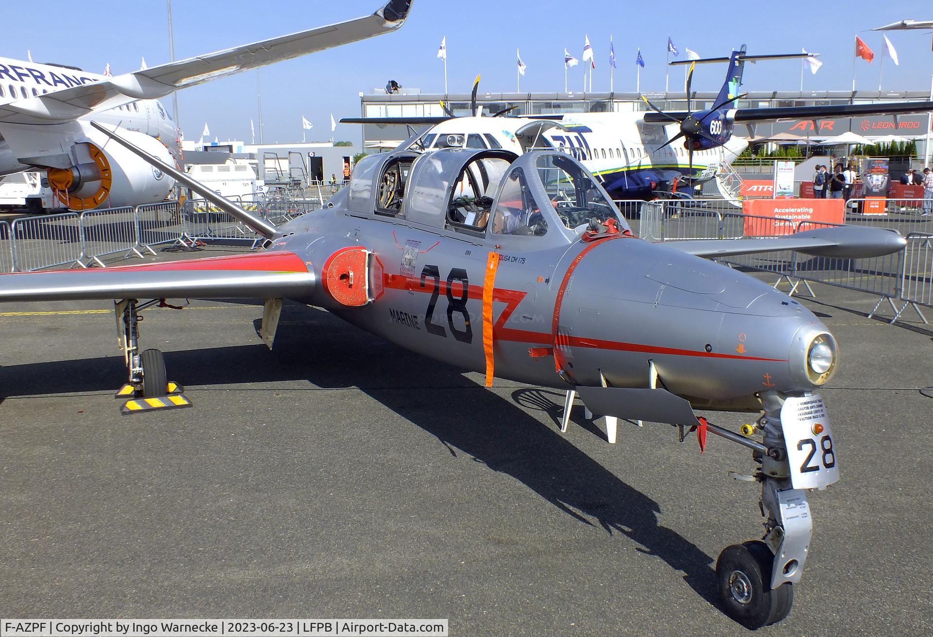 F-AZPF, Fouga CM-175 Zephyr C/N 28, Fouga CM.175 Zephyr at the Aerosalon 2023, Paris