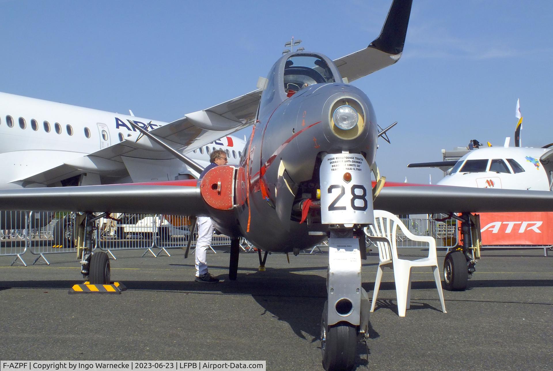 F-AZPF, Fouga CM-175 Zephyr C/N 28, Fouga CM.175 Zephyr at the Aerosalon 2023, Paris