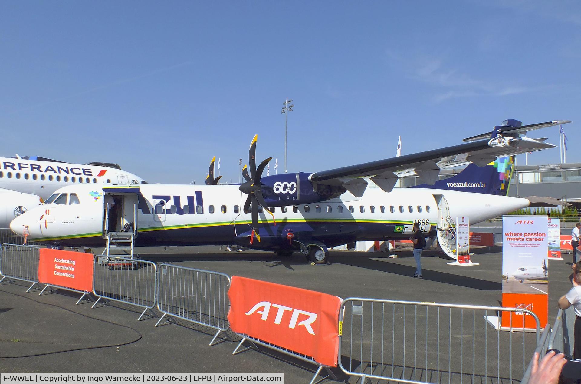 F-WWEL, 2023 ATR 72-600 (72-212A) C/N 1666, ATR 72-600 for Azul Linhas Aéreas at the Aerosalon 2023, Paris