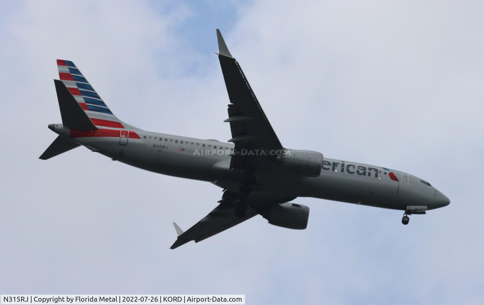 N315RJ, 2018 Boeing 737-8 MAX C/N 44449, AAL 737-8 MAX zx SNA-ORD