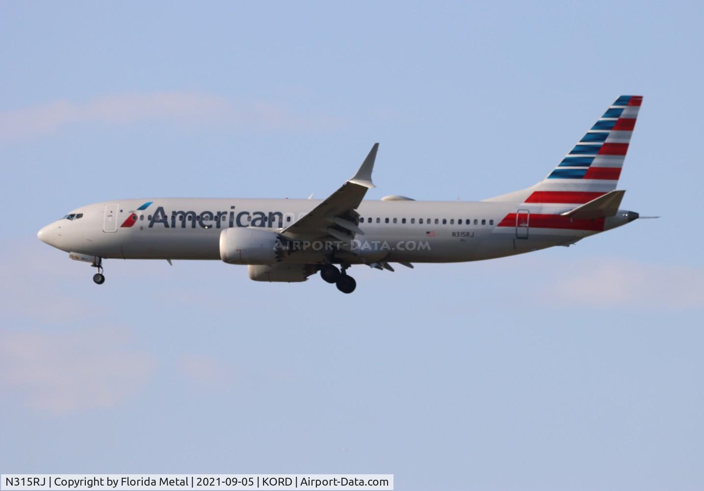 N315RJ, 2018 Boeing 737-8 MAX C/N 44449, AAL 737-8 MAX zx LAS-ORD