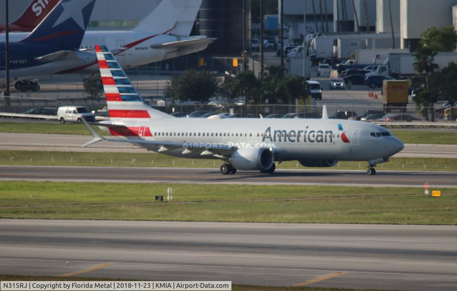 N315RJ, 2018 Boeing 737-8 MAX C/N 44449, AAL 737-8 MAX zx SJU-MIA
