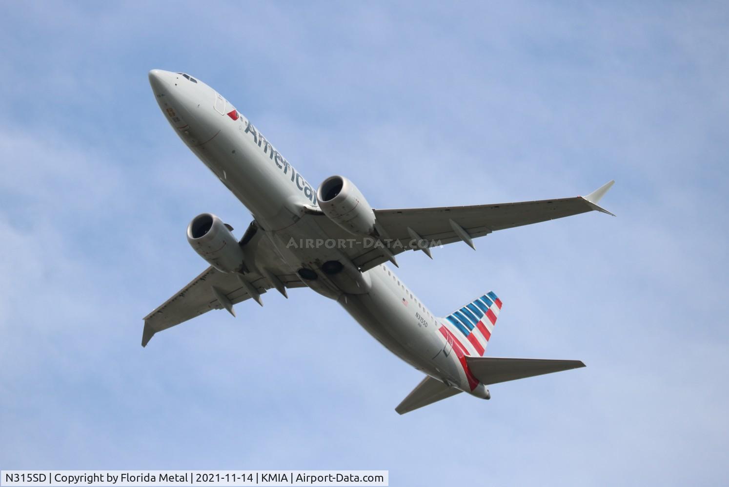 N315SD, 2020 Boeing 737 MAX 8 C/N 44470, AAL 737-8 MAX zx MIA-UIO