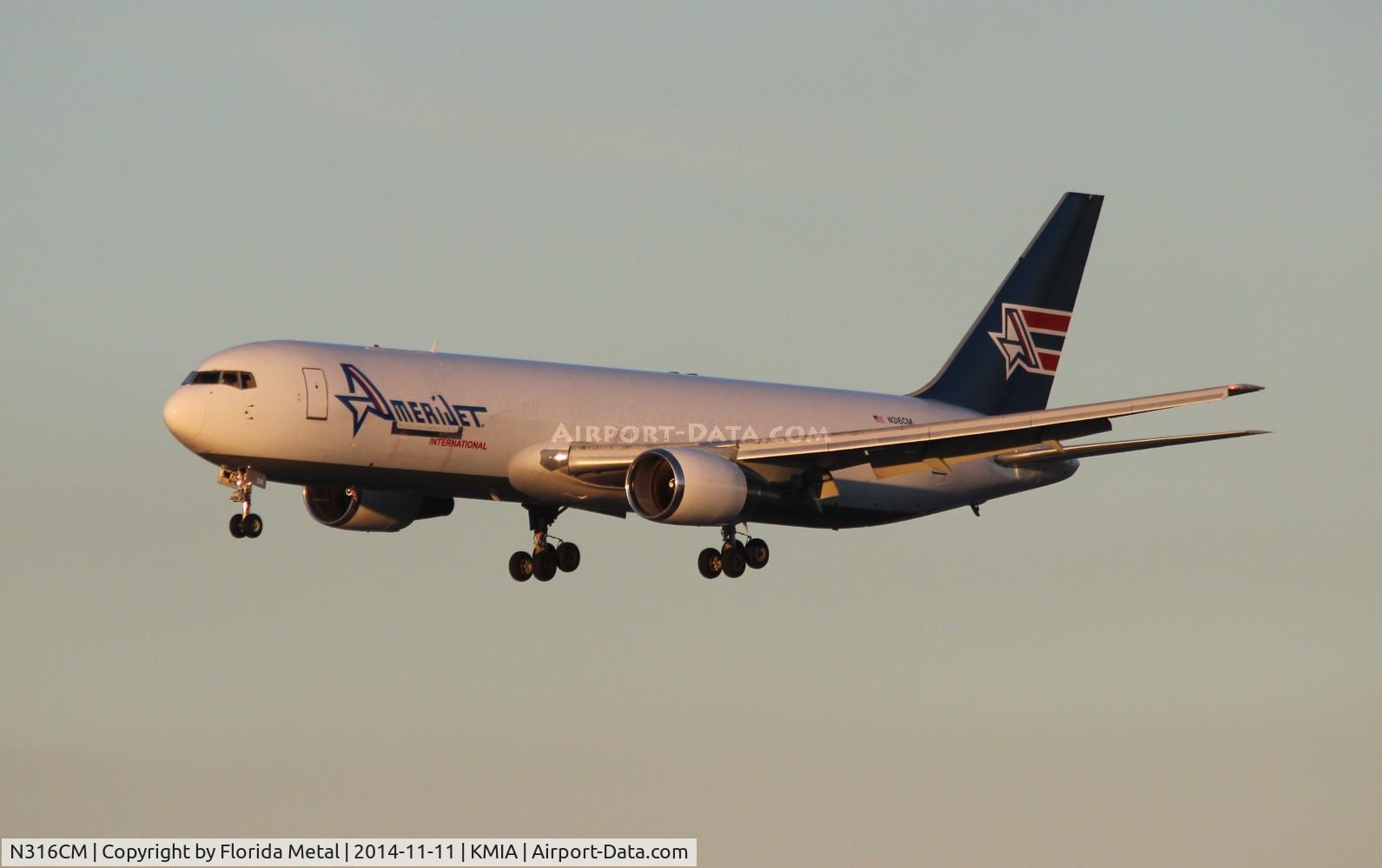 N316CM, 1988 Boeing 767-338 C/N 24146, AJT 767-300F zx SJU-MIA