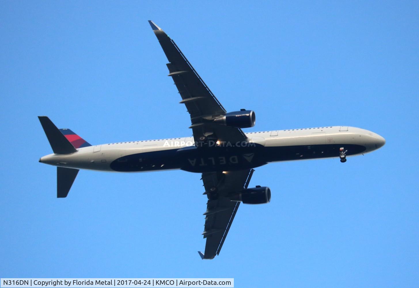 N316DN, 2017 Airbus A321-211 C/N 7327, DAL A321 zx MSP-MCO