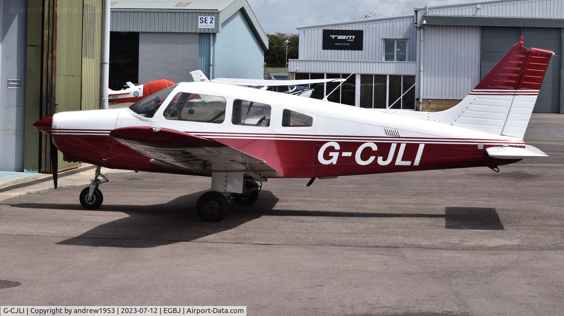 G-CJLI, 1982 Piper PA-28-161 Cherokee Warrior II C/N 28-8216137, G-CJLI at Gloucestershire Airport.
