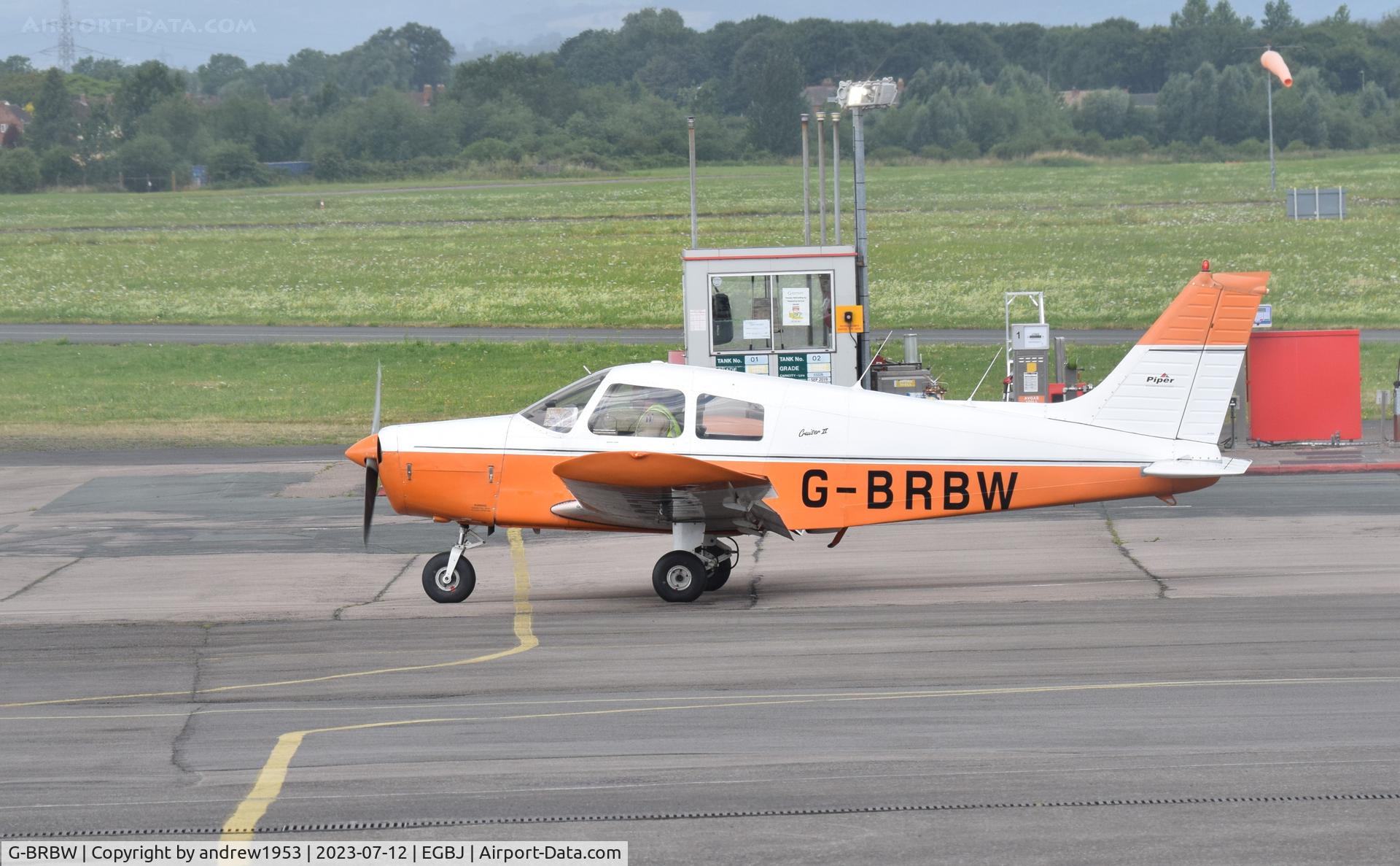 G-BRBW, 1974 Piper PA-28-140 Cherokee Cruiser C/N 28-7425153, G-BRBW at Gloucestershire Airport.