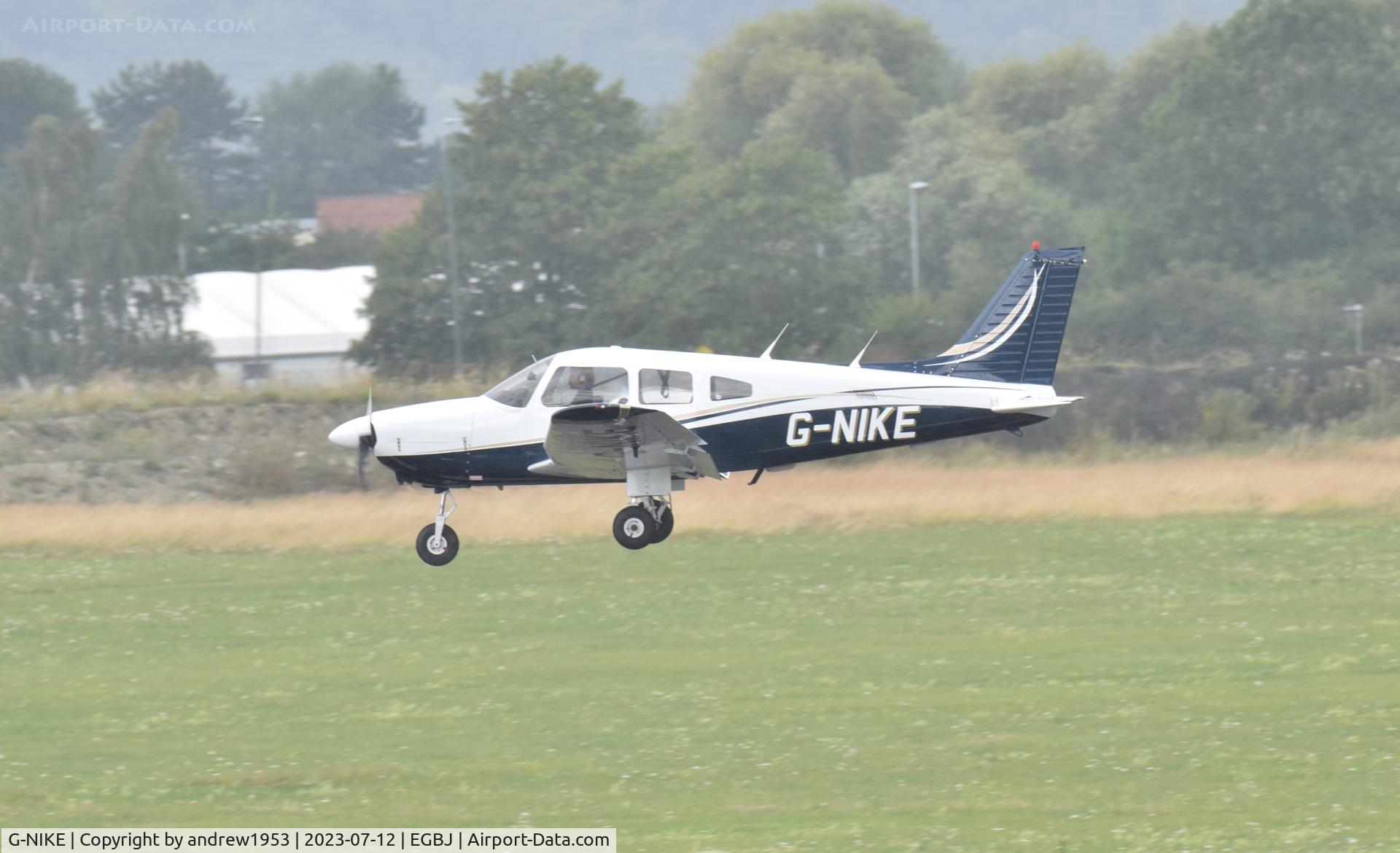 G-NIKE, 1983 Piper PA-28-181 Cherokee Archer II C/N 28-8390086, G-NIKE at Gloucestershire Airport.