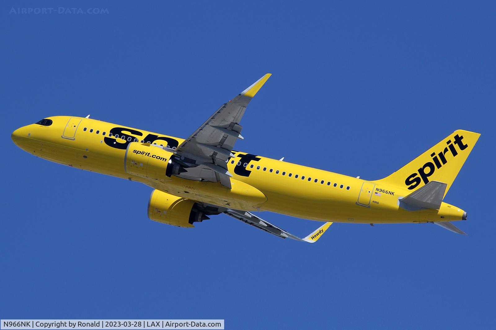 N966NK, 2022 Airbus A320-271N C/N 11188, at lax