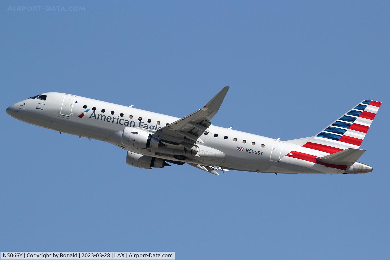 N506SY, 2021 Embraer 170-200LR C/N 17000887, at lax