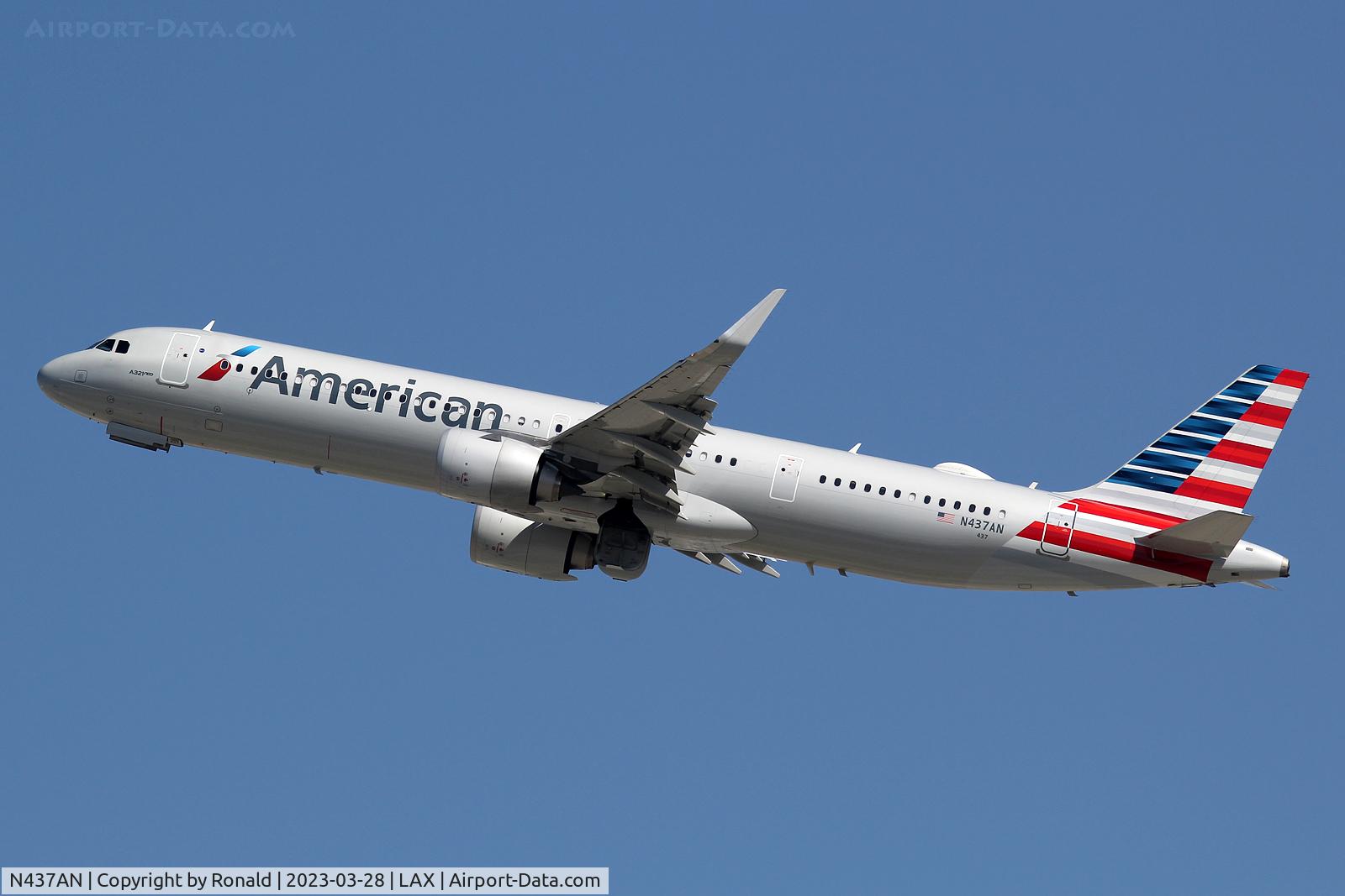 N437AN, Airbus A321-253NX C/N 10597, at lax