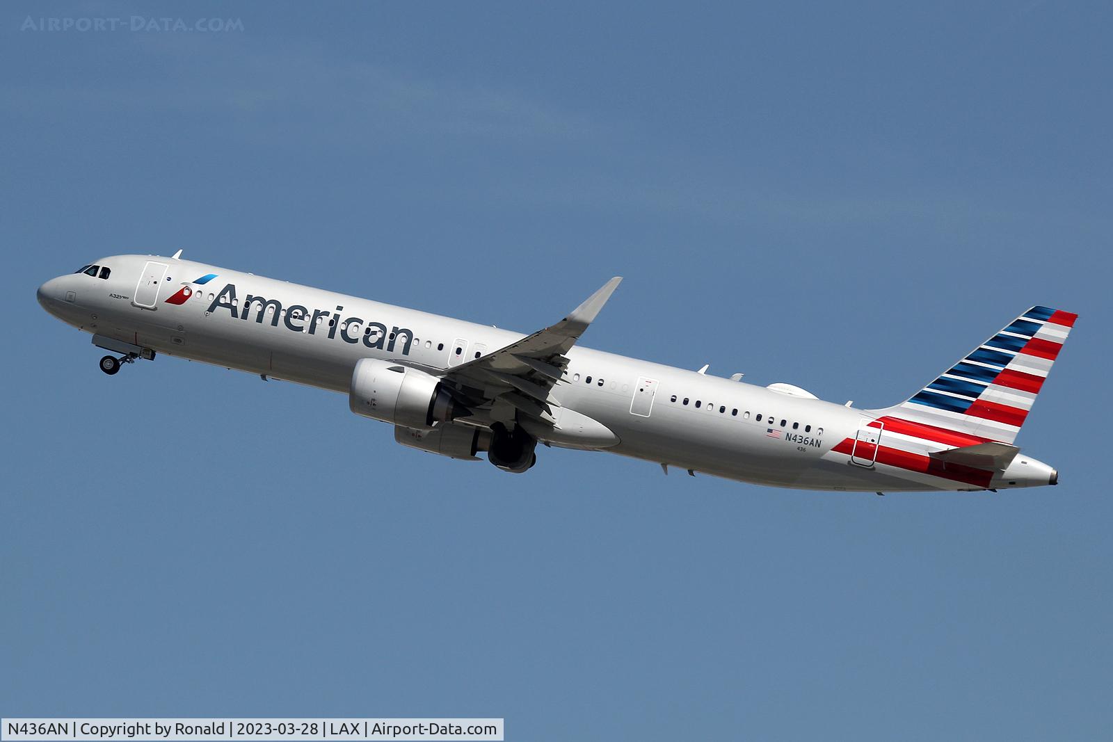 N436AN, Airbus A321-253NX C/N 10564, at lax
