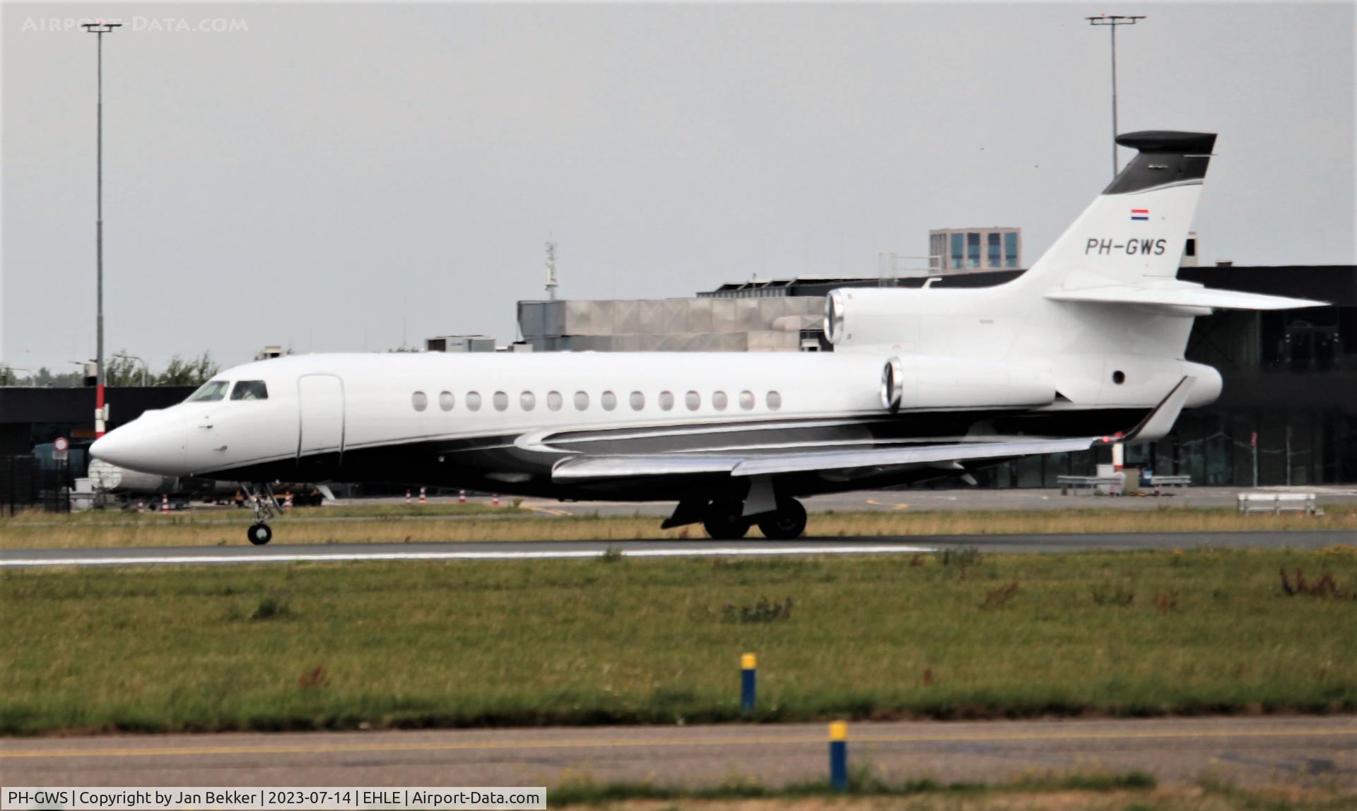PH-GWS, 2020 Dassault Falcon 7X C/N 287, Lelystad Airport. Departing to Corfu