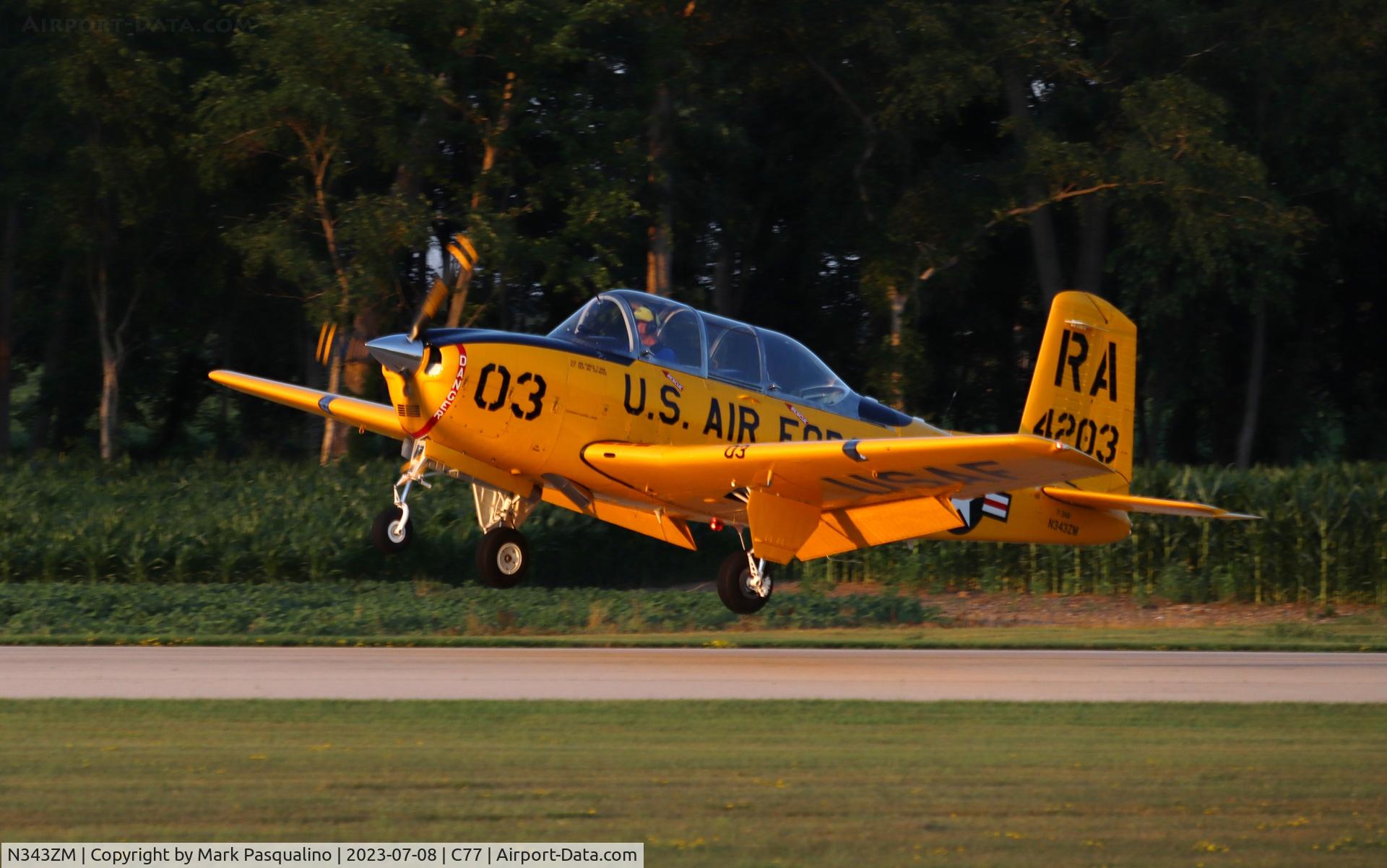 N343ZM, 1955 Beech T-34A Mentor C/N G-303, Beech T-34A