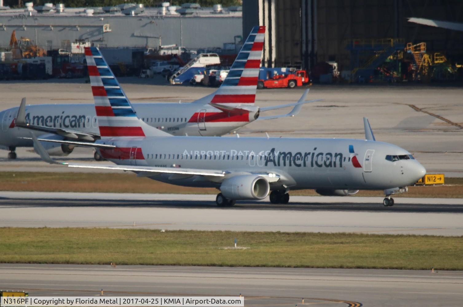 N316PF, 2017 Boeing 737-823 C/N 31262, AAL 738 zx DCA-MIA