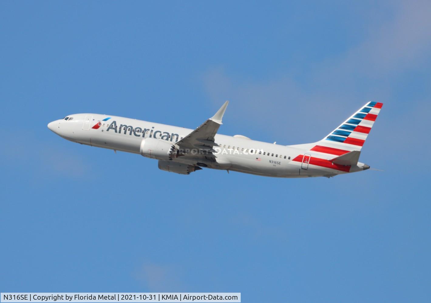 N316SE, 2020 Boeing 737 MAX 8 C/N 44472, AAL 737-8 MAX zx MIA-LAS