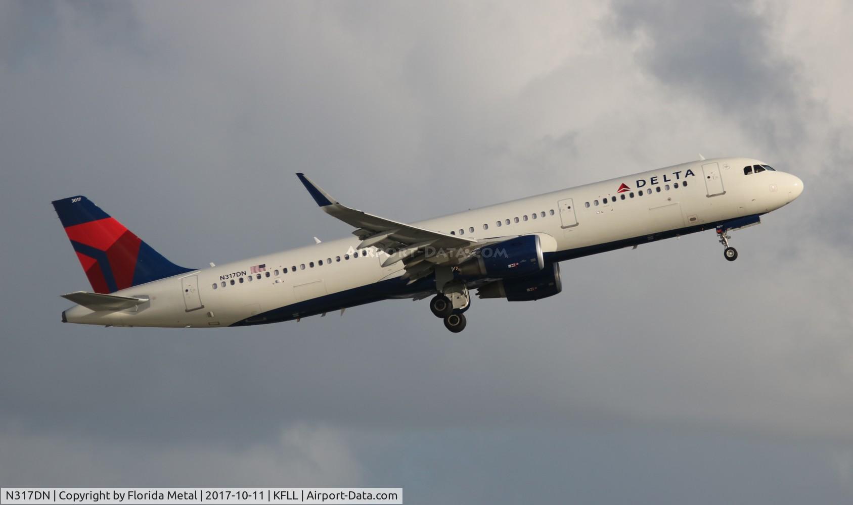 N317DN, 2017 Airbus A321-211 C/N 7373, DAL A321 zx FLL-ATL