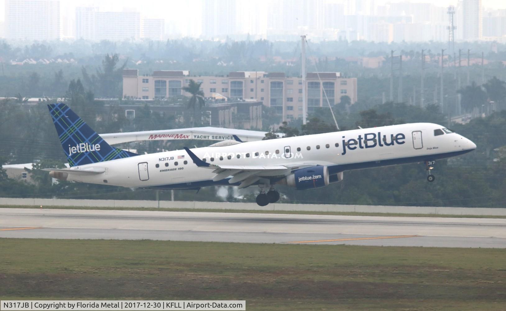 N317JB, 2010 Embraer ERJ-190-100 IGW 190AR C/N 19000363, JBU E190 zx FLL-SDQ
