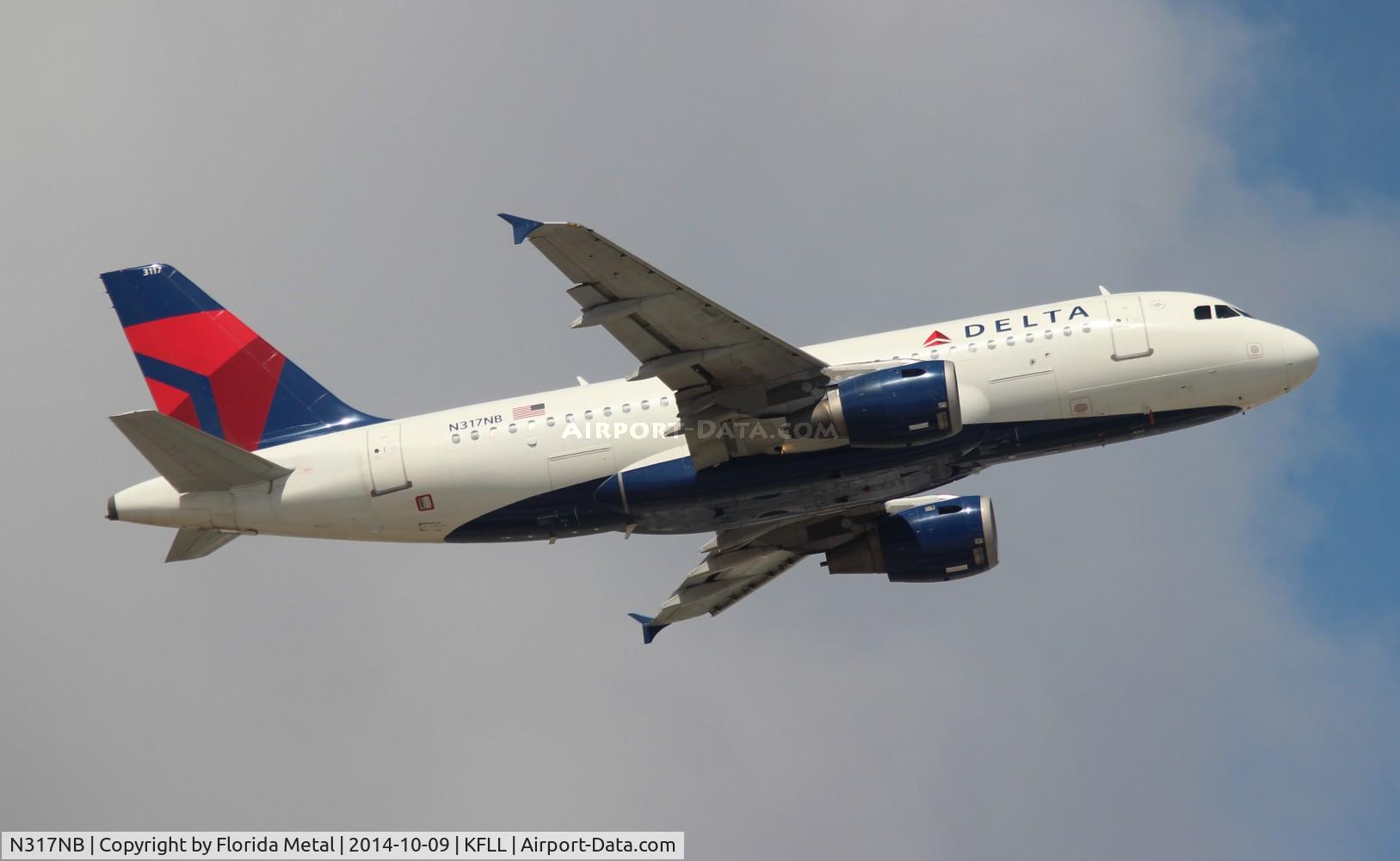 N317NB, 2000 Airbus A319-114 C/N 1324, DAL A319 zx FLL-LGA