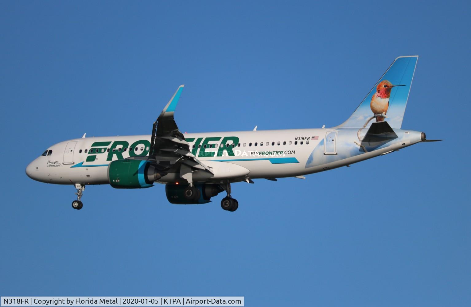 N318FR, 2017 Airbus A320-251N C/N 7946, FFT A32N zx PHL-TPA