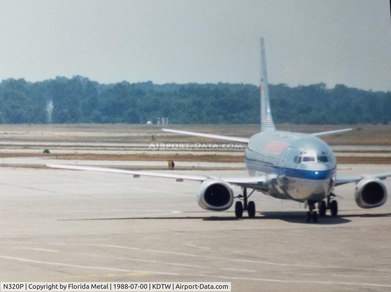 N320P, 1986 Boeing 737-301 C/N 23237, Piedmont 733 zx at DTW most likely in from CLT