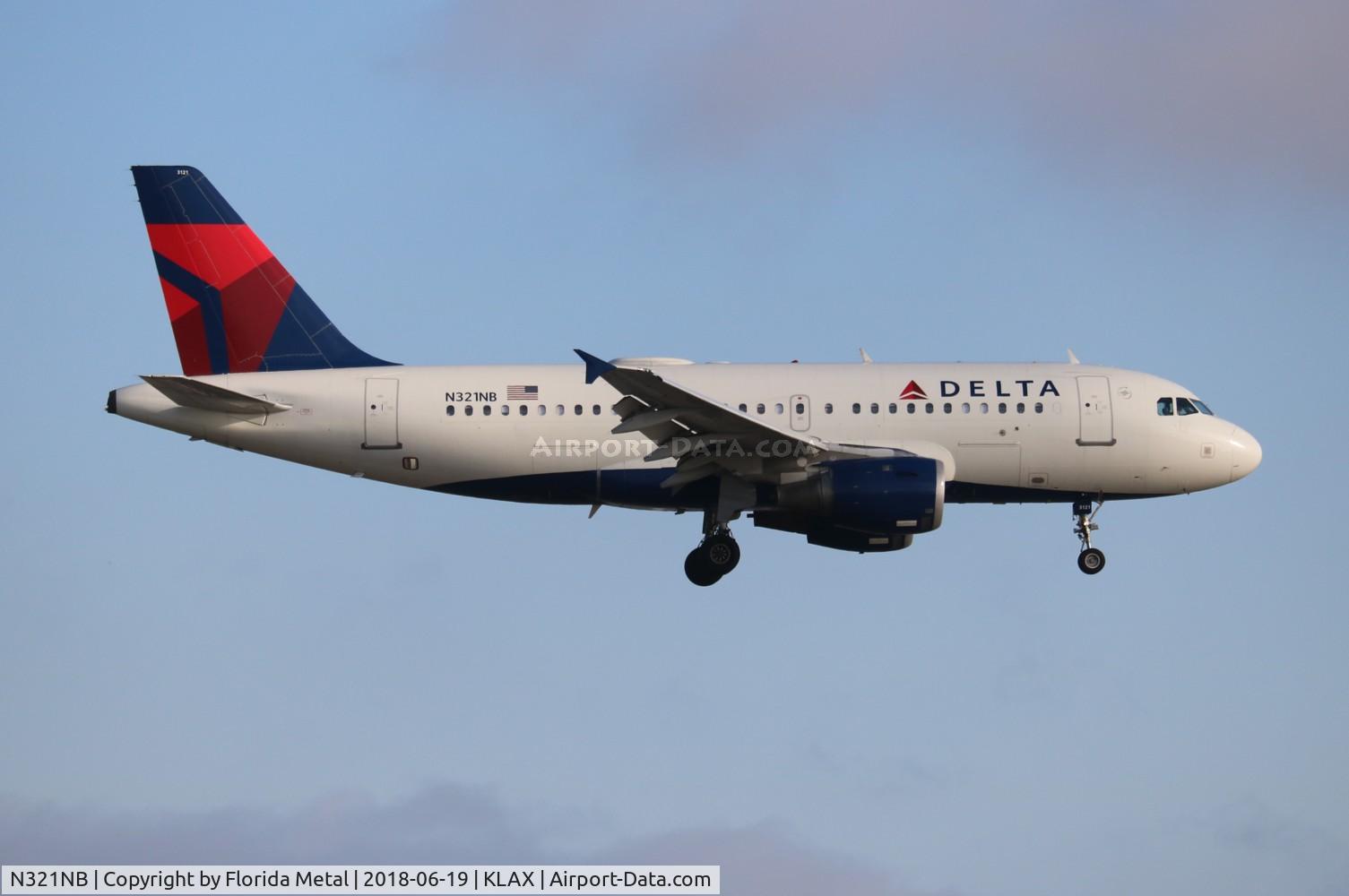 N321NB, 2001 Airbus A319-114 C/N 1414, DAL A319 zx in from SLC