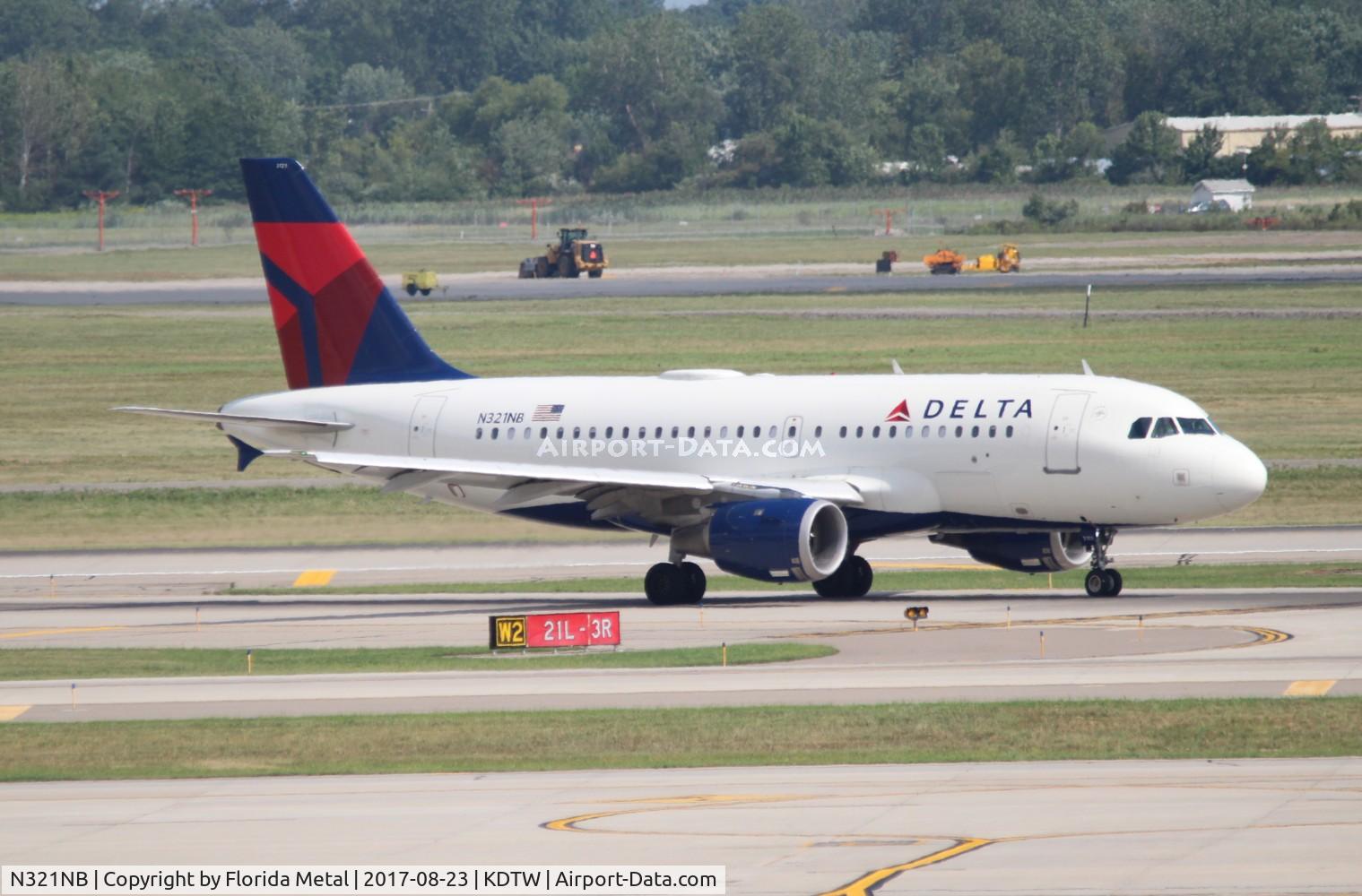 N321NB, 2001 Airbus A319-114 C/N 1414, DAL A319 zx DCA-DTW