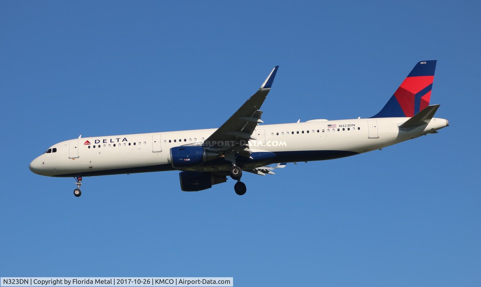 N323DN, 2017 Airbus A321-211 C/N 7672, DAL A321 zx DTW-MCO