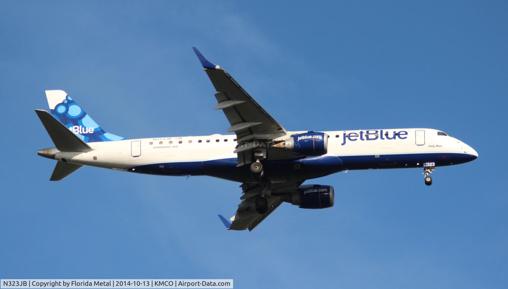 N323JB, Embraer ERJ-190-100 IGW 190AR C/N 19000384, JBU E190 zx CUN-MCO