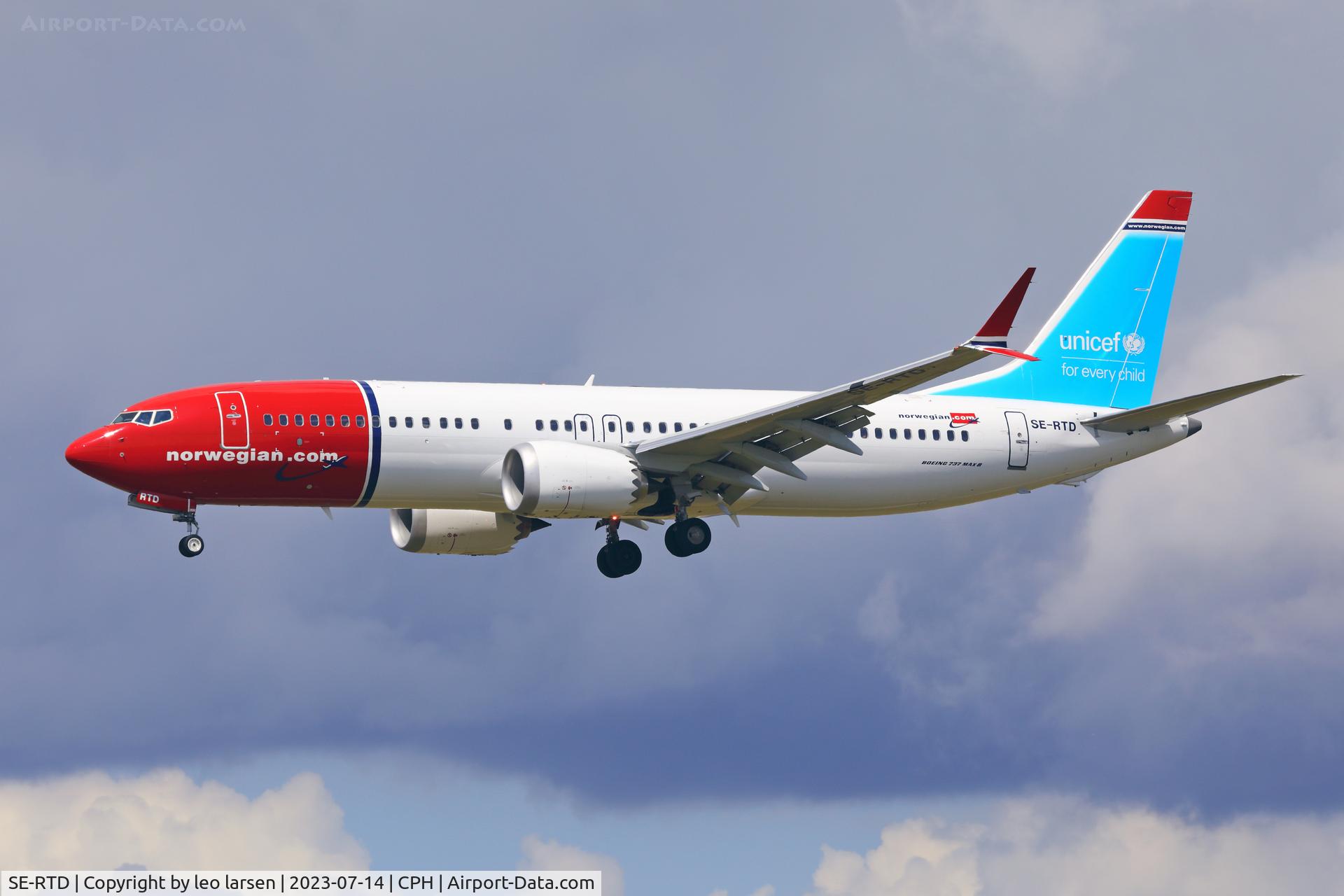 SE-RTD, 2022 Boeing 737-8 MAX C/N 63564, Copenhagen 14.7.2023