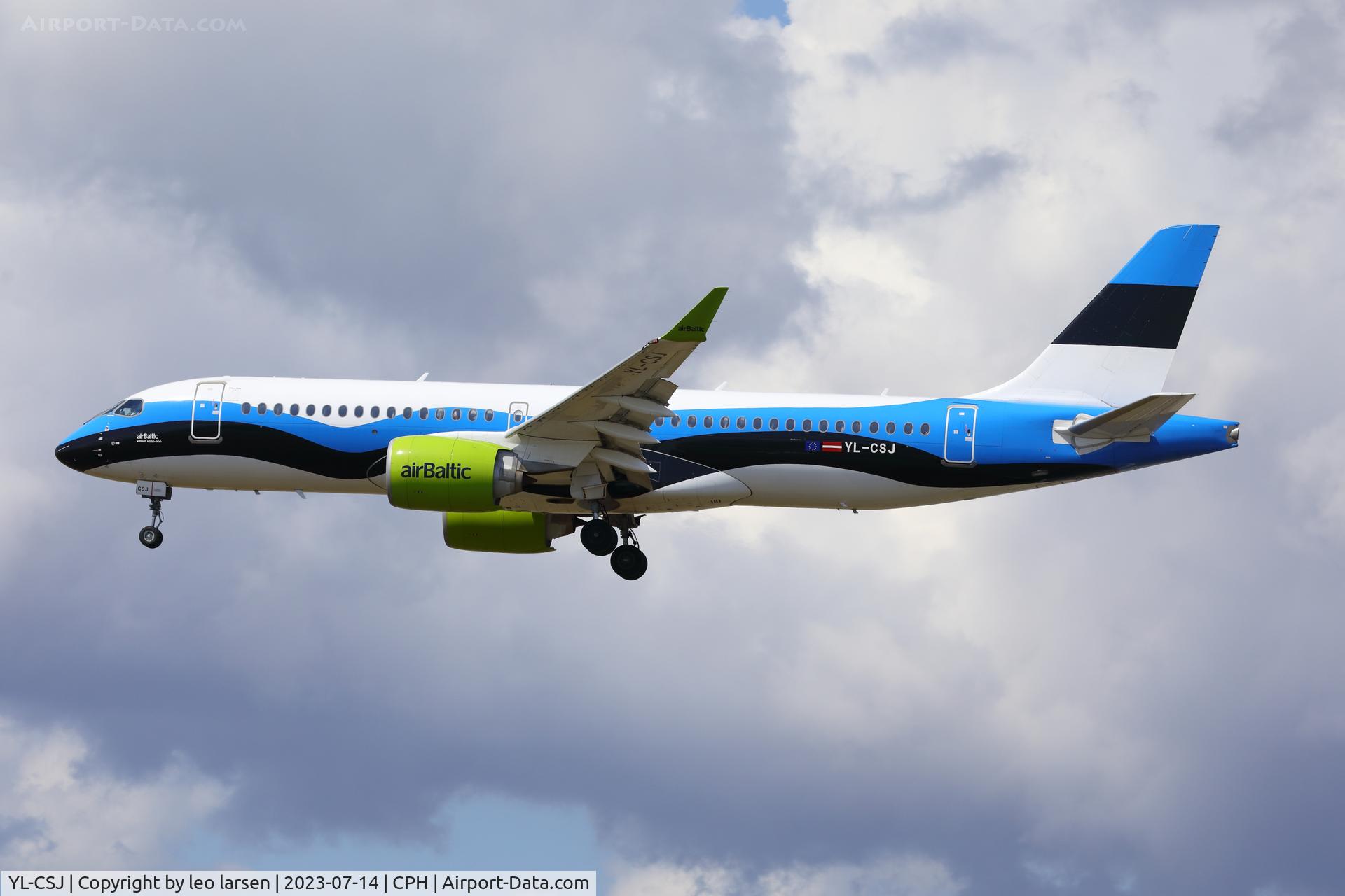 YL-CSJ, 2018 Bombardier CSeries CS300 (BD-500-1A11) C/N 55038, Copenhagen 14.7.2023