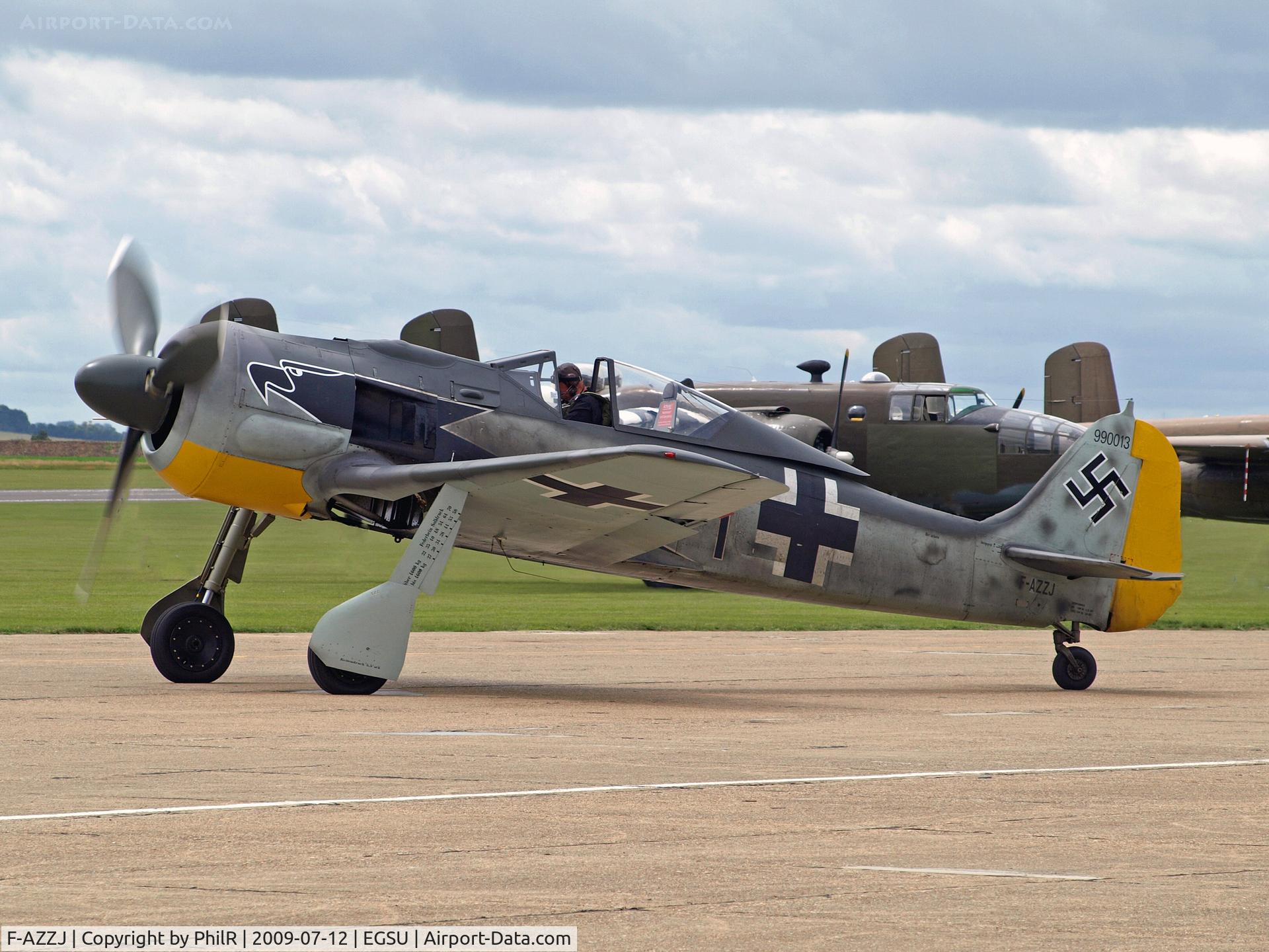 F-AZZJ, Flugwerk Fw 190-A8/N Replica C/N 990013, F-AZZJ Flugwerk FW-190 A8/N Replica Flying Legends Duxford