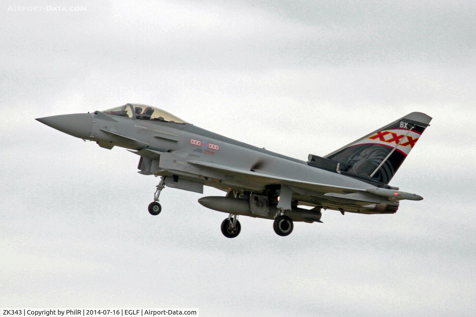 ZK343, 2012 Eurofighter EF-2000 Typhoon FGR4 C/N BS104/380, ZK343 2012 BAE Typhoon FGR4 FIA