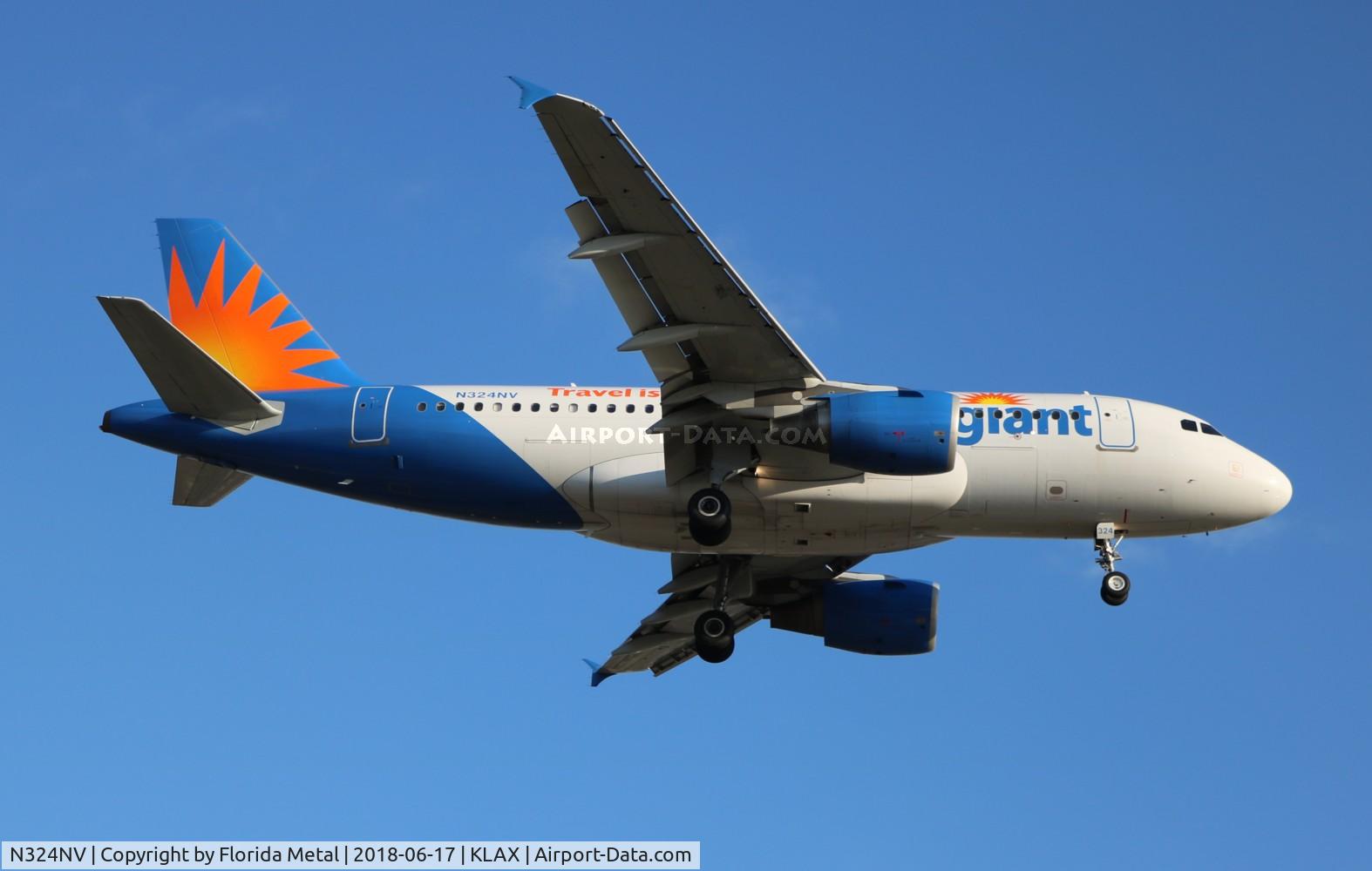 N324NV, 2006 Airbus A319-111 C/N 2709, AAY A319 zx in from LIT