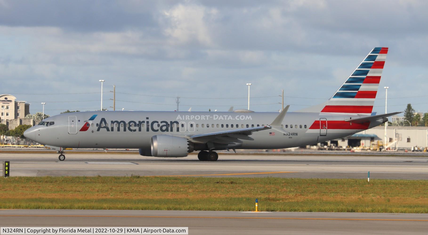 N324RN, 2018 Boeing 737-8 MAX C/N 44454, AAL 737-8 MAX zx MIA-ORD
