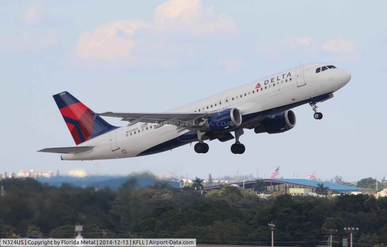 N324US, 1992 Airbus A320-211 C/N 273, DAL A320 zx FLL-MSP