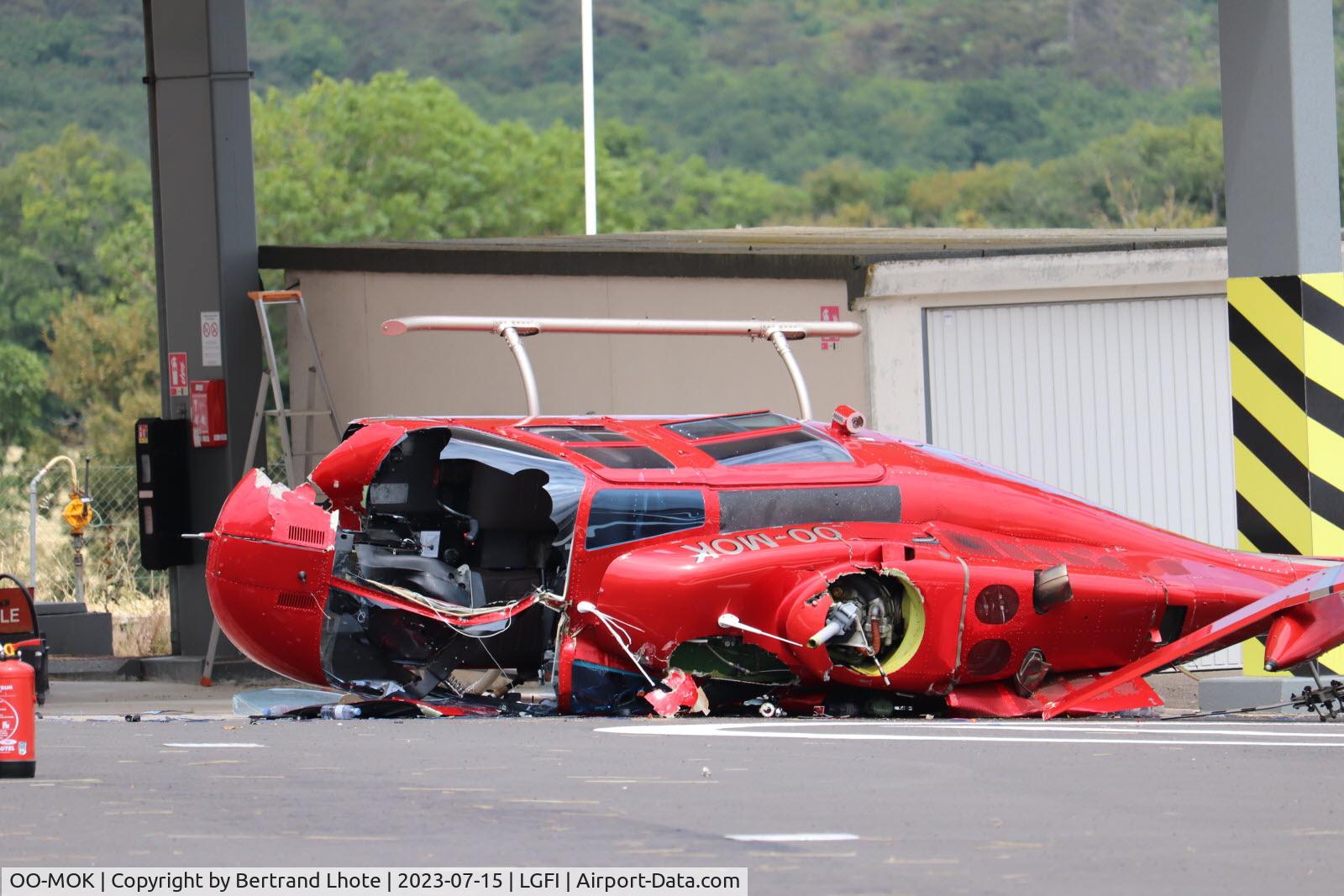 OO-MOK, 1978 Agusta 206B JetRanger III C/N 8559, Crash at Darois (France) 15/07/2023