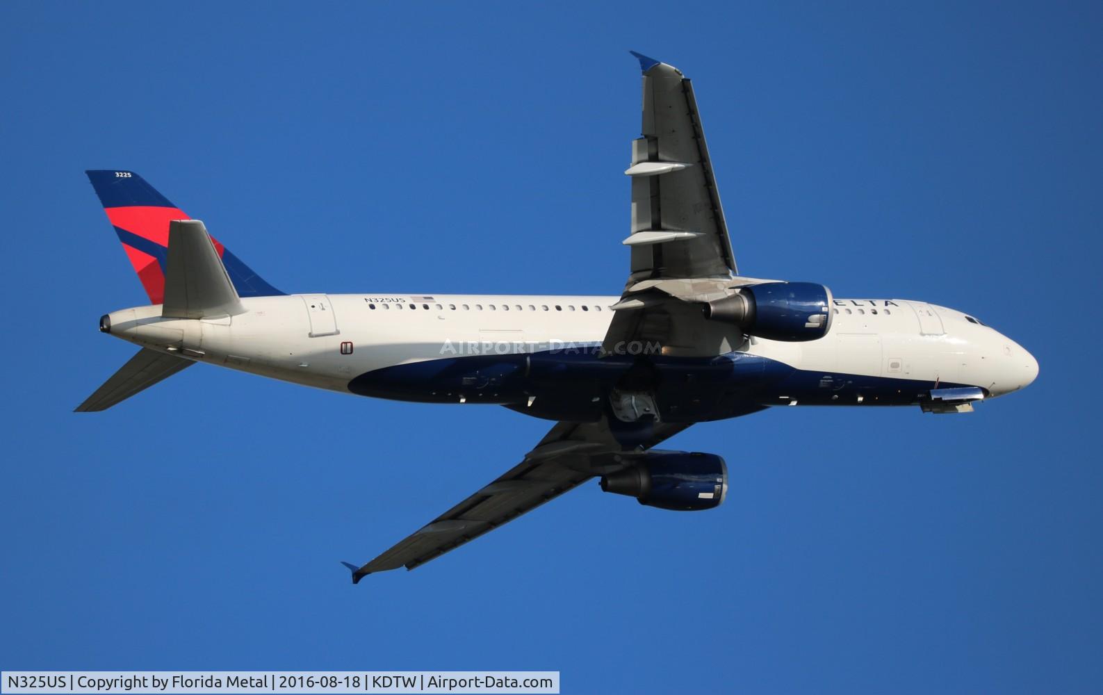 N325US, 1992 Airbus A320-211 C/N 281, DAL A320 zx DTW-IAH