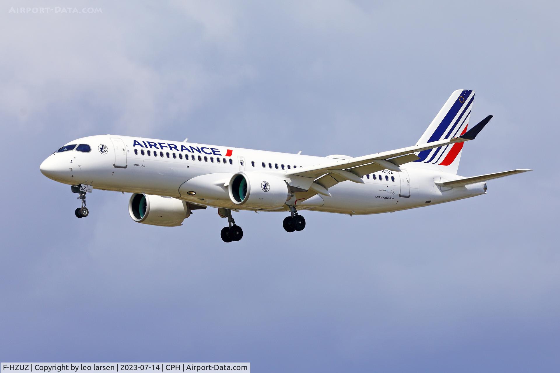 F-HZUZ, 2023 Airbus A220-300 C/N 55223, Copenhagen 14.7.2023