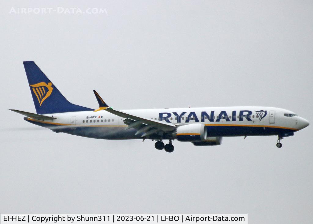 EI-HEZ, 2019 Boeing 737-8-200 MAX C/N 62312, Landing rwy 32L