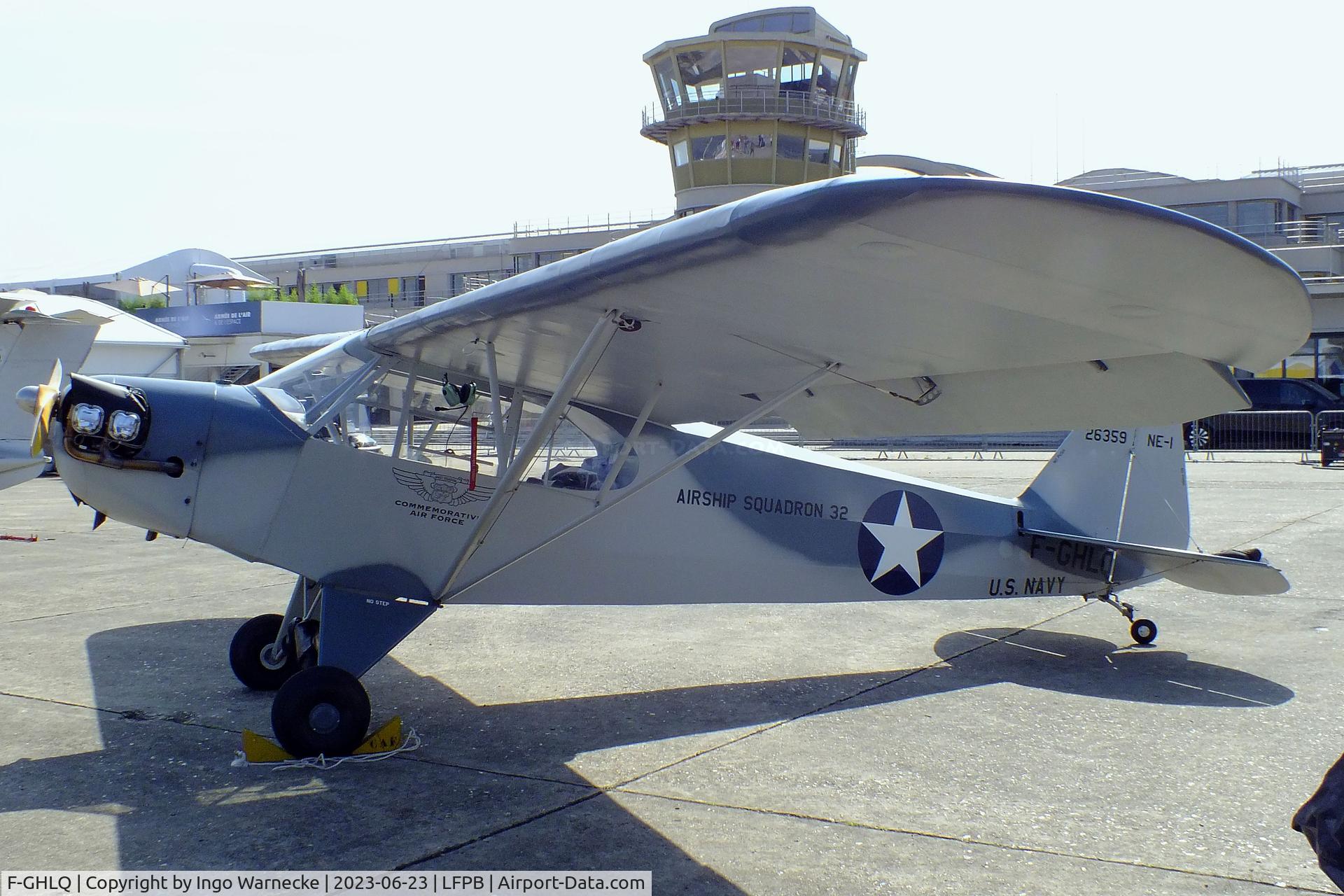 F-GHLQ, Piper J3C-65 Cub Cub C/N 15243, Piper J3C-65 Cub at the Aerosalon 2023, Paris