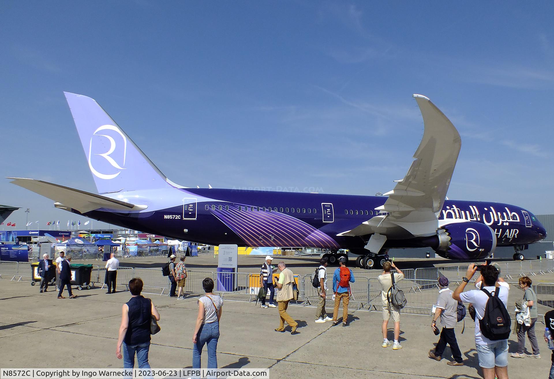 N8572C, 2023 Boeing 787-9 Dreamliner C/N 66877, Boeing 787-9 Dreamliner for Riyadh Air at the Aerosalon 2023, Paris
