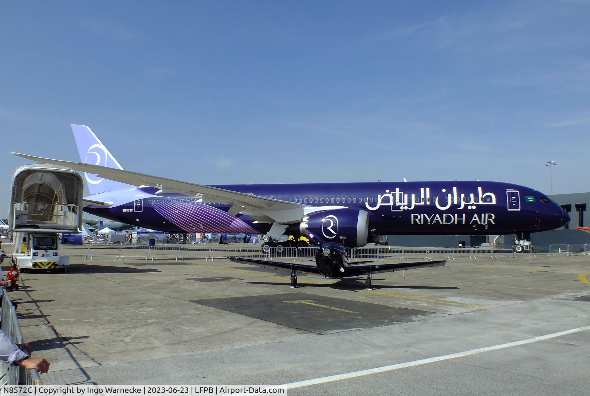N8572C, 2023 Boeing 787-9 Dreamliner C/N 66877, Boeing 787-9 Dreamliner for Riyadh Air at the Aerosalon 2023, Paris