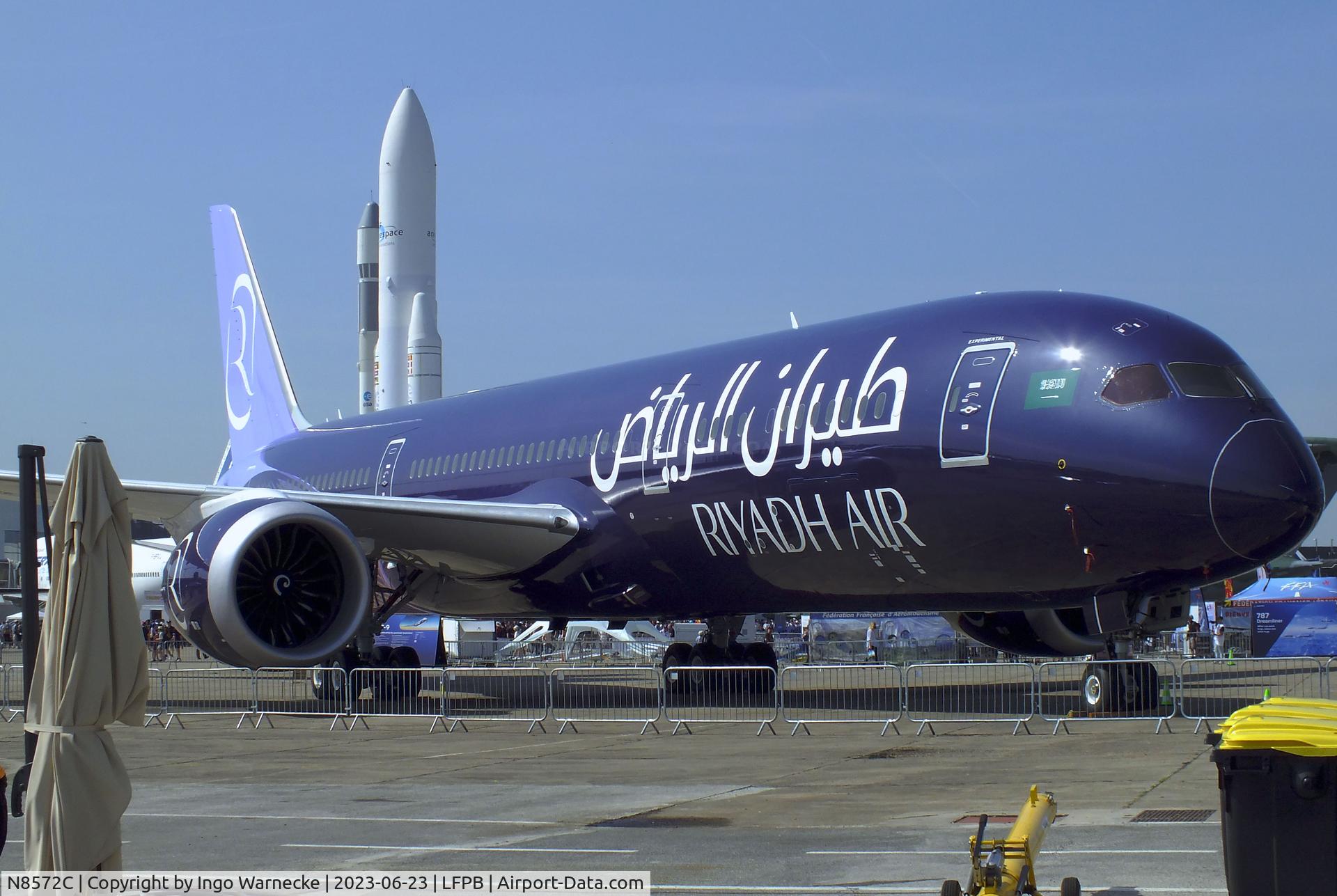 N8572C, 2023 Boeing 787-9 Dreamliner C/N 66877, Boeing 787-9 Dreamliner for Riyadh Air at the Aerosalon 2023, Paris