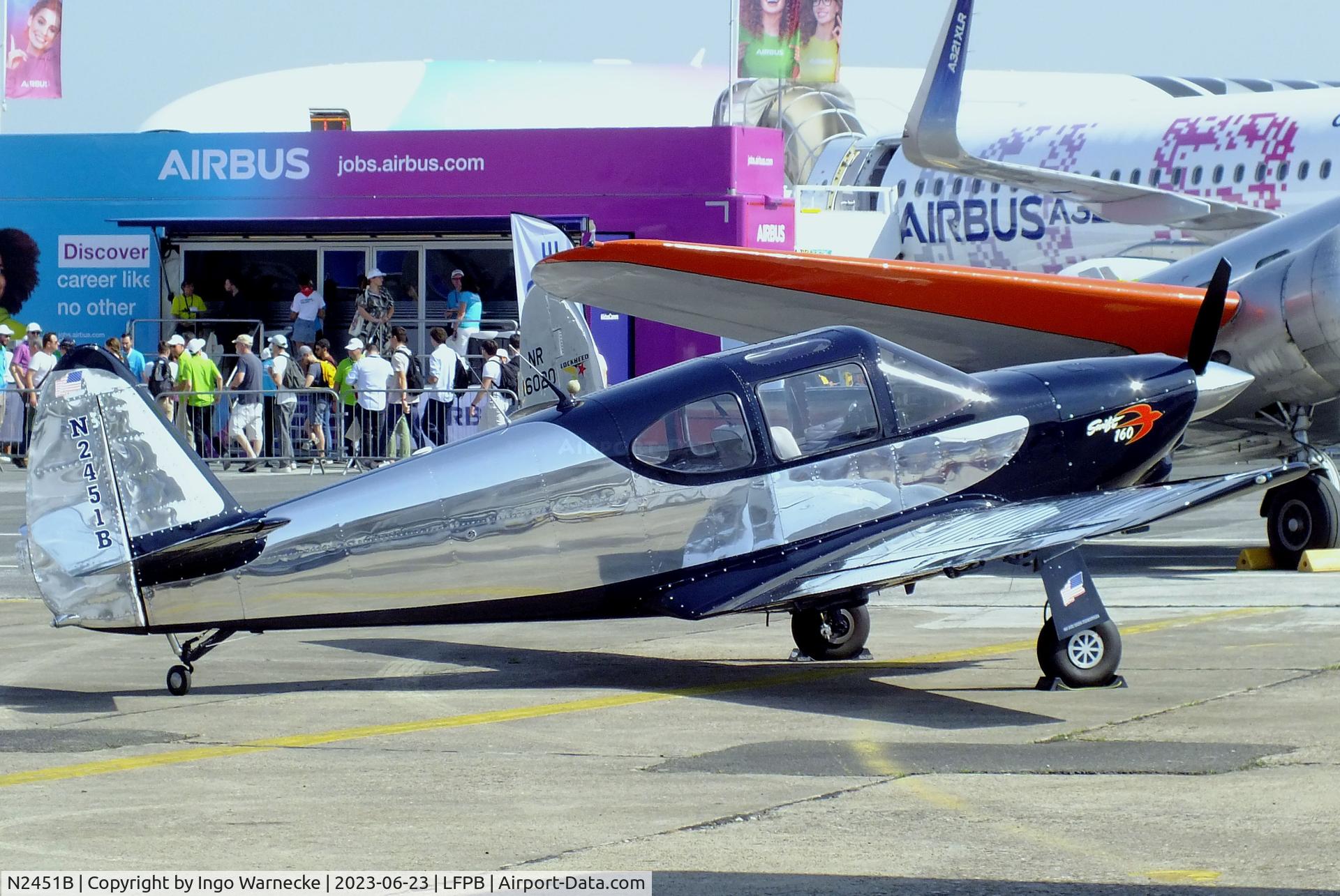 N2451B, 1951 Temco GC-1B Swift C/N 3751, Temco GC-1B Swift 160 at the Aerosalon 2023, Paris