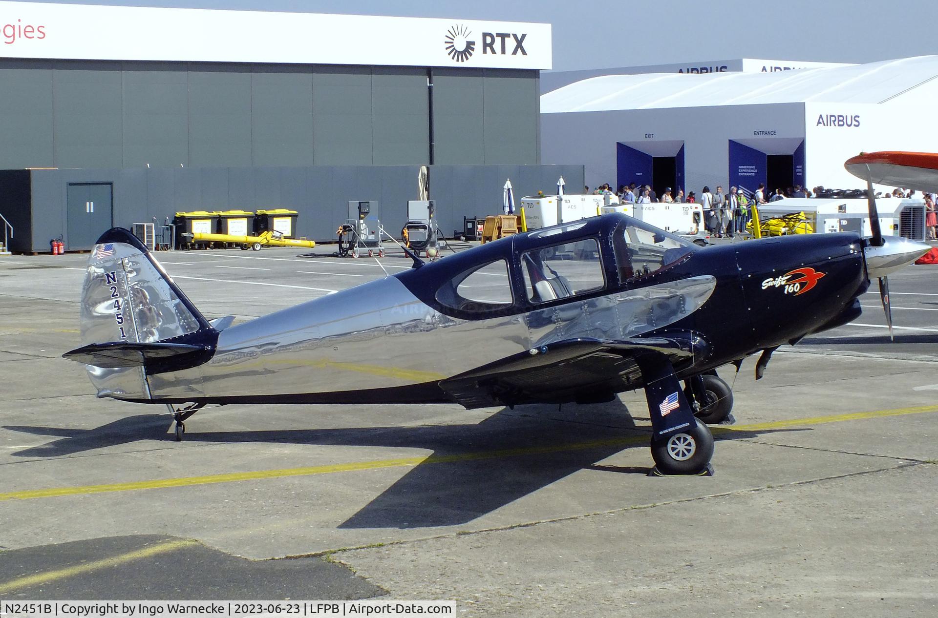 N2451B, 1951 Temco GC-1B Swift C/N 3751, Temco GC-1B Swift 160 at the Aerosalon 2023, Paris