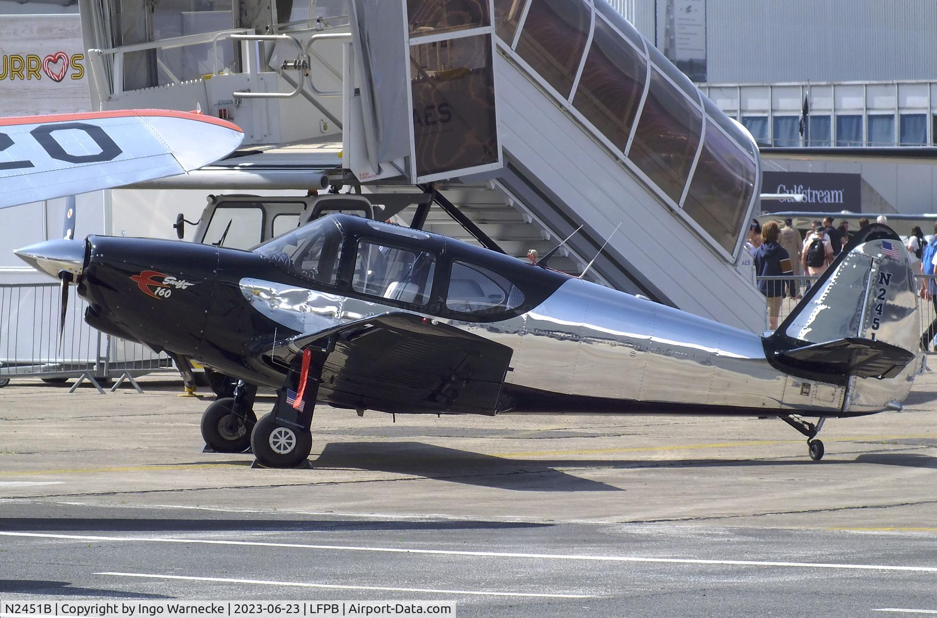 N2451B, 1951 Temco GC-1B Swift C/N 3751, Temco GC-1B Swift 160 at the Aerosalon 2023, Paris