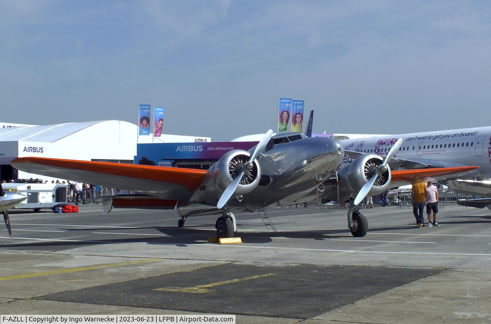 F-AZLL, 1941 Lockheed 12A Electra Junior C/N 1287, Lockheed 12A Electra Junior at the Aerosalon 2023, Paris