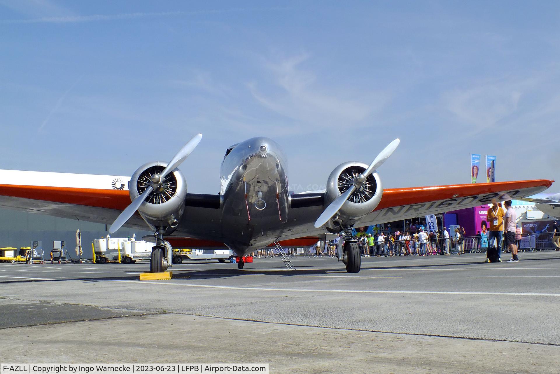 F-AZLL, 1941 Lockheed 12A Electra Junior C/N 1287, Lockheed 12A Electra Junior at the Aerosalon 2023, Paris