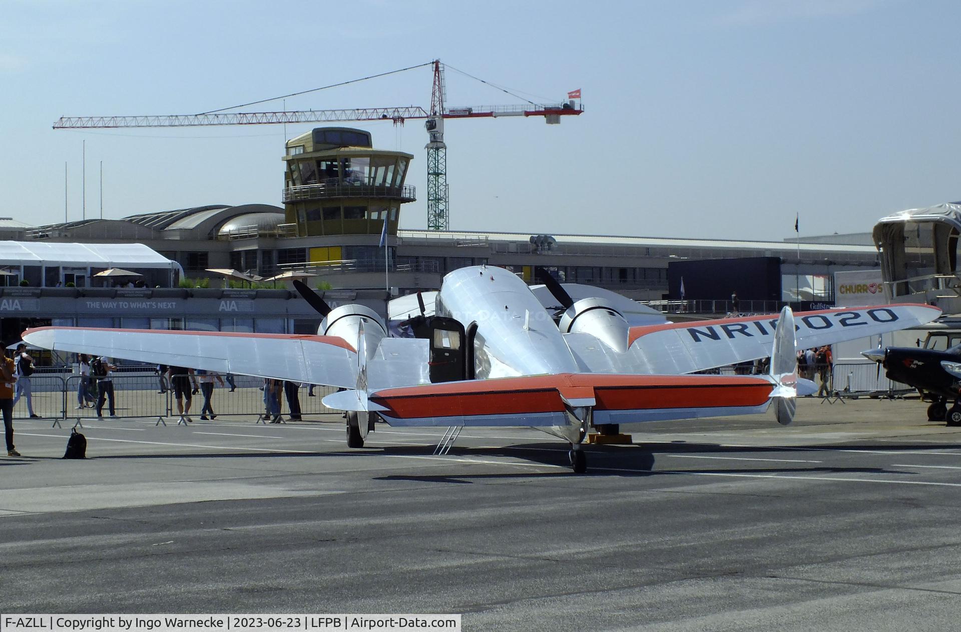 F-AZLL, 1941 Lockheed 12A Electra Junior C/N 1287, Lockheed 12A Electra Junior at the Aerosalon 2023, Paris